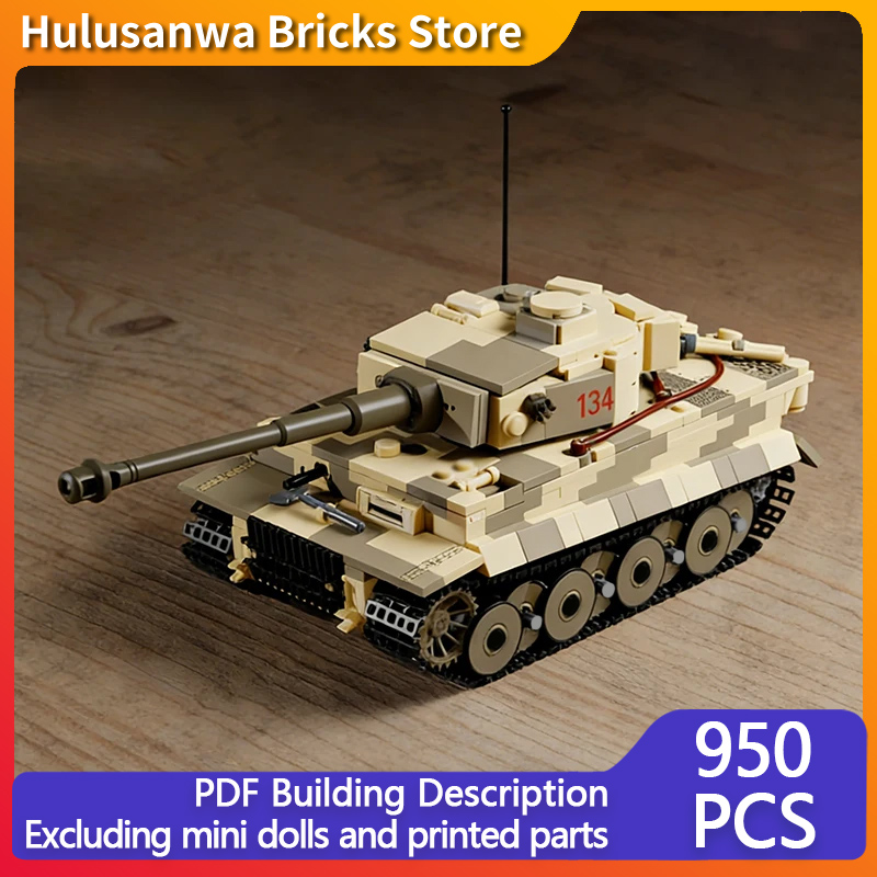 Heavy Equipment Battery - Zware militaire tankmodel MOC bouwstenen oorlogsmateriaal