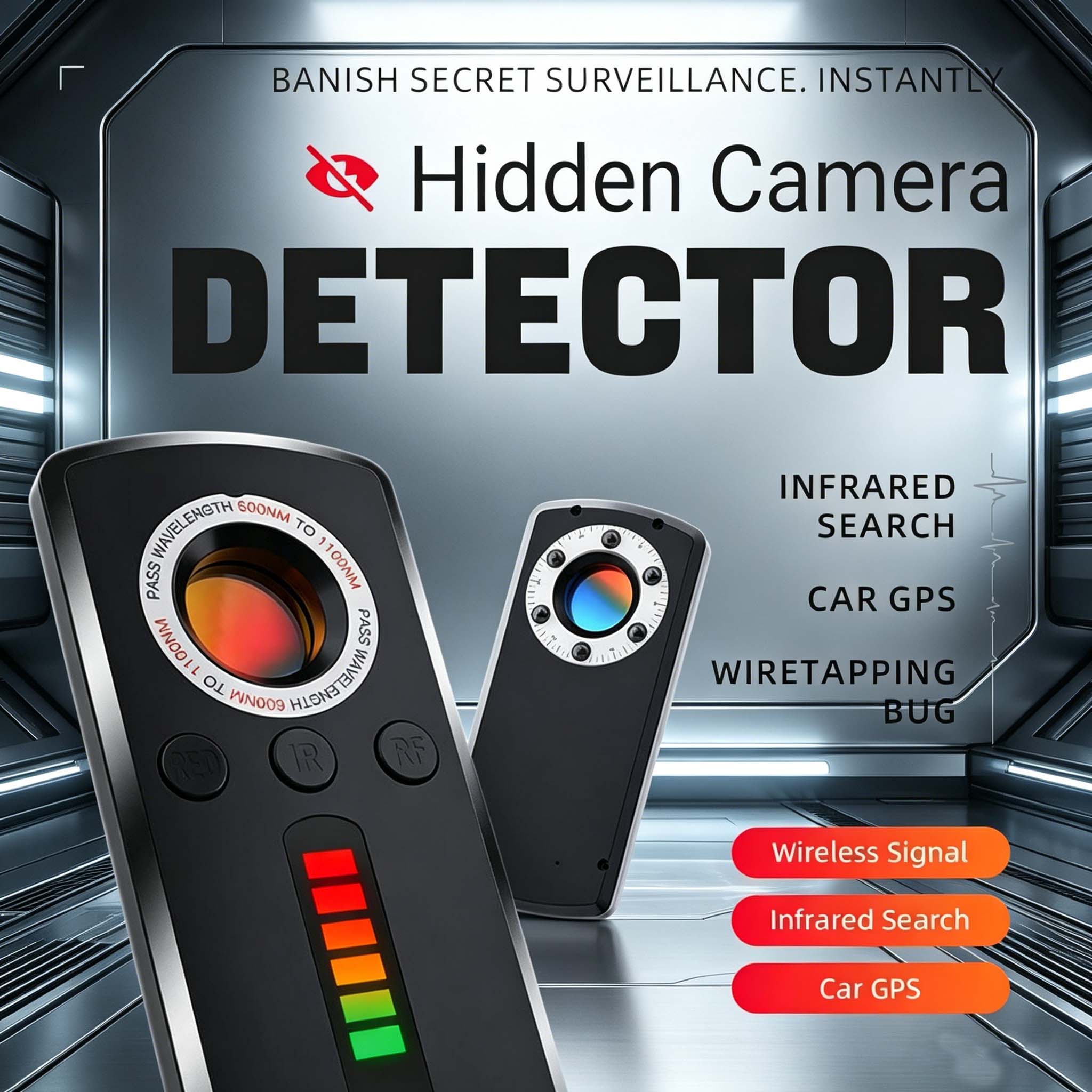 Heavy Equipment Gps Tracker - Verborgen camera detector anti-spionage gadget RF-signaal