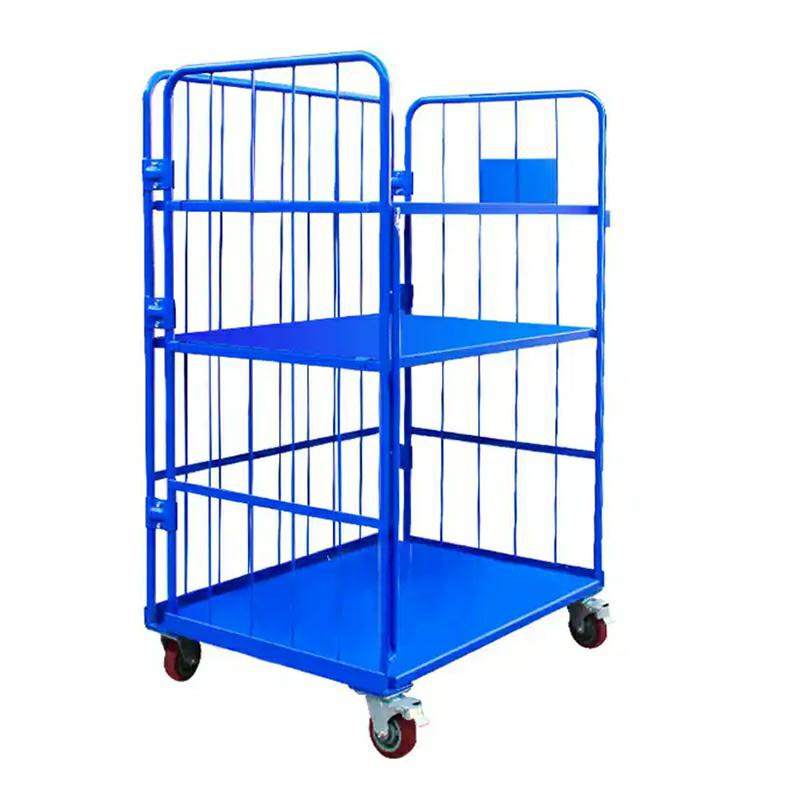 Heavy Equipment Supplier - Zware, opvouwbare metalen transportwagen, magazijnwagen, actieve