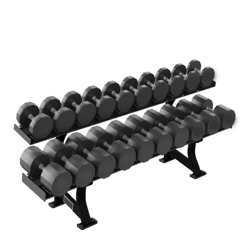 Heavy Equipment Usa - 2-laags 10 paar dumbbell opbergrek krachttraining